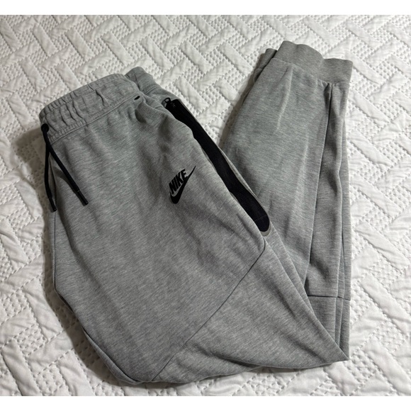 Nike Tech Fleece Pants Bottom Heather Gray Joggers School Sweats Activewear XL - Picture 3 of 9